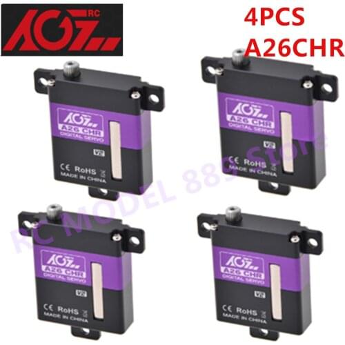 AGF 26g 11kg Full CNC Aluminium Case Digital Coreless Wing servo A26CHR For Fixed Wing Airplane Glider