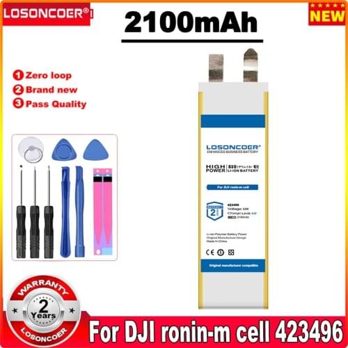 LOSONCOER 2100mAh 423496 Battery For DJI Ronin-m Cell 423496 Batteries