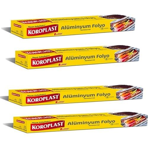 Coroplast Aluminum Foil 8 mt 4 'lü Package