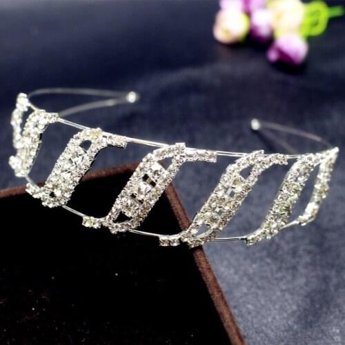 AWAYTR Double layer Hairband Women Crystal Rhinestone Headband Gold Silver Color Hair Bands Headwear Lady Girls Hair Accessories