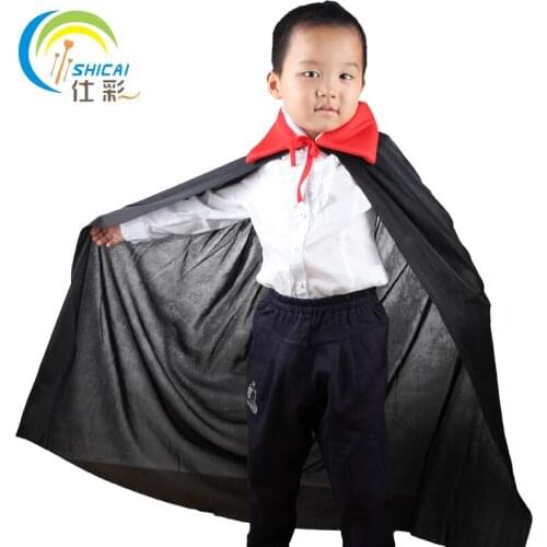 Free shipping 90CM single collar cloak Halloween dance party activities props dress cape vampire sorcerer Costumes Christmas