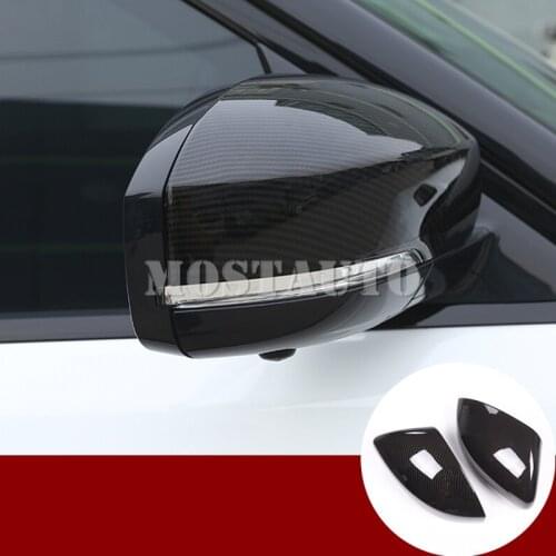 For Land Rover Range Rover Sport Carbon Fiber Style Rearview Mirror Cover 2014-2018 2pcs Car Accessories Interior Car Decor