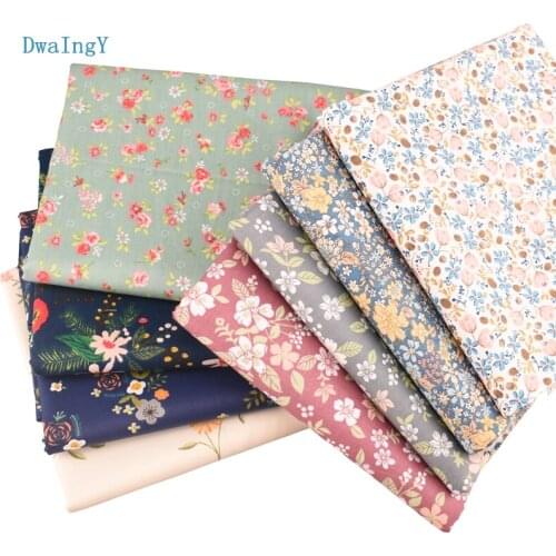 Flower Series, Printing Twill Cotton Fabric For Sewing,Patchwork,DIY,Quilting Cloth Fat Quarters Baby Doll Material Half Meter