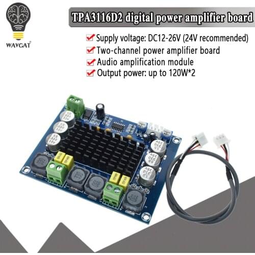 TPA3116D2 Dual-channel Stereo High Power Digital Audio Power Amplifier Board 2*120W XH-M543