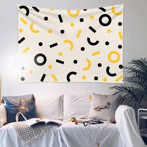 Geometry Pattern Tapestry Rectangle Wall Hanging Basket Dirt-resisting Multifunctional Picnic Cloth Sofa Cover Ornaments