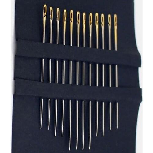 Elderly Needle-Side Hole Blind Needle Household Sewing Stainless Steel Hand Sewing Needless Threading Clothing Sewing
