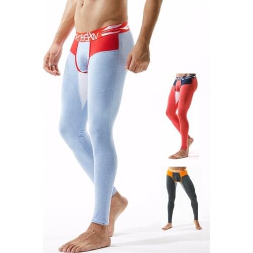 Mens long Johns Winter Tight Warmer Leggings Pants Men Thermal Underwear Autumn flex pattern Long Cotton Thermal Underpants XXL