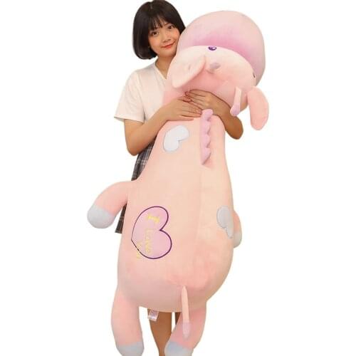 Kawaii soft cartoon giraffe plush toy giant cute deer doll super soft bed pillow for kids girl gift deco 100cm 120cm DY50818