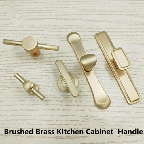 American style creative brass win cabinet kitchen cabinet door handle brushed brass watch TV cabinet drawer cupboard pull knob