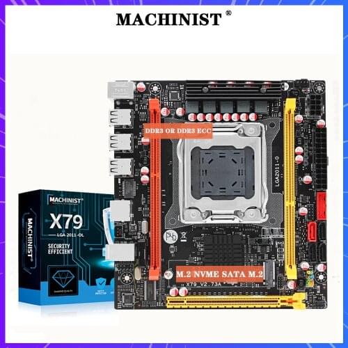MACHINIST X79 Motherboard LGA 2011 Support Intel Xeon E5 2650 V2 V1 Processor DDR3 ECC 1866mhz RAM Memory SATA M.2 3.0 X79 V2.73