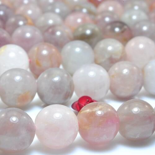 Natural Madagascar Rose Quartz Smooth Round Loose Beads Wholesale Gemstone Semi Precious Stone Bracelet Necklace Jewelry Making
