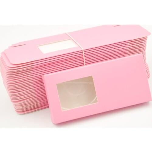 Wholesale Eyelash Packaging Box Lash Boxes Package Custom No Tray No Logo Lavender Rectangle Cardboard Storage Case Vendors