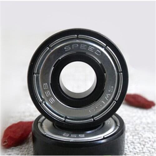 [Black Ceramic BSB] 16 Pcs/Lot BSB SWISS Black Ceramic 608 Bearing, 6 Balls For Slalom Inline Speed Skates, Less Resistance