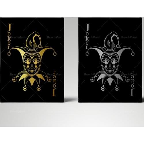 Playing card poster gold/silver playing card canvas / poker art game canvas / gambling art canvas print wall decoration poster