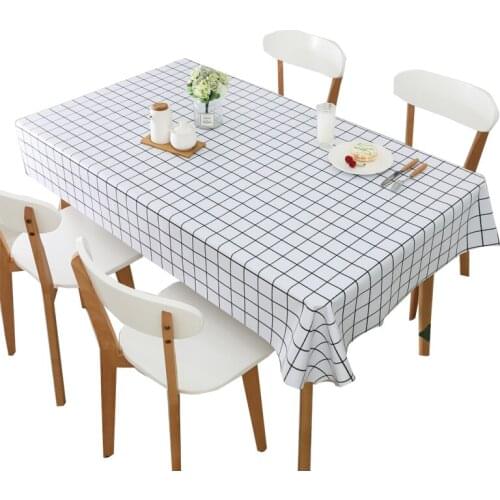 Rectangle Vinyl Tablecloth 100% Waterproof Oil Proof Spill Proof PVC Table Cloth Wipe Clean Table Cover for Kitchen Dining Decor