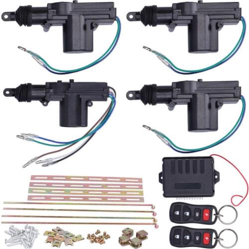 Remote Central Kit Auto Remote Control Central Lock Actuator Kit Keyless Entry System 12V W/LED Indicator Remote Entry System