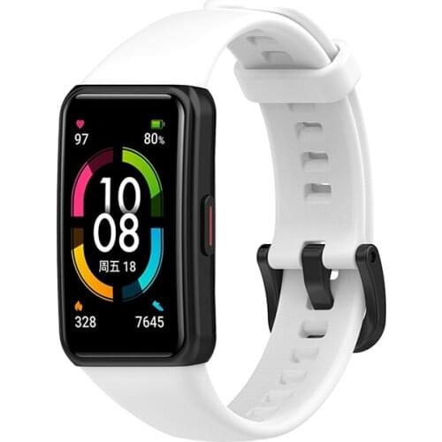 Many colors new Silicone watch Straps For Huawei Honor band 6 smart watchband Replacement Bracelet for Huawei 6 Adjustable band