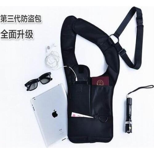 FBI Armpit Backpack Anti-Theft Security Holster Strap on Travel Hidden Single Shoulder Bag special secret service agent a0274