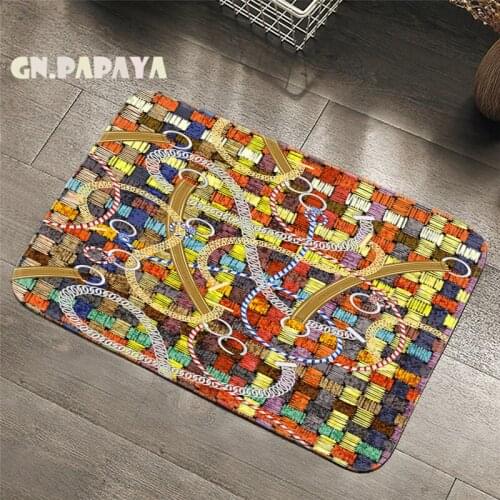 Embroidery style boho Carpet bohemian Bathroom Floor Mats Toilet Rugs Kitchen Area Rug indian mandala Pad Absorbent Door Mat