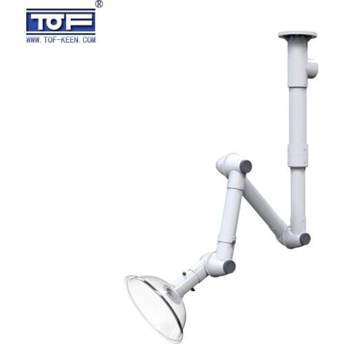 Superior quality PP laboratory fume suction arm,universal dust fume extraction arm