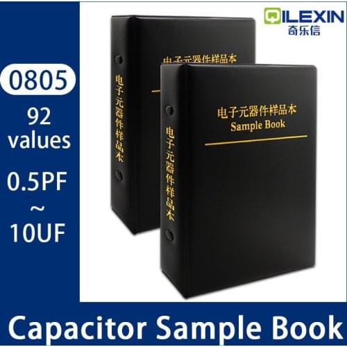 0805 SMD Capacitor Sample Book Chip Capacitors Assortment Kit Pack 92 values 25pcs 50pcs 0.5PF-10UF Capacitor Pack