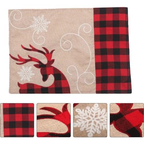 1pc Non-woven Fabric Table Mat Rectangle Bowl Mat Home Decor Item Heat Mat