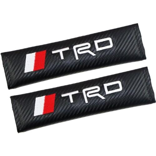 2 PCs car seat belt cover carbon fiber padded shoulder car styling for Alfa Romeo ABARTH TRD ZD