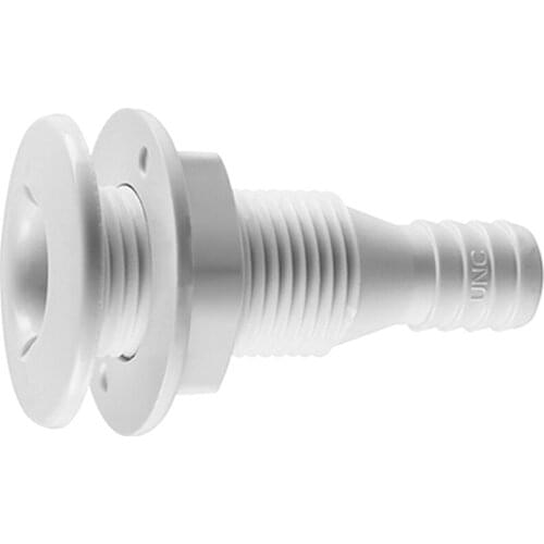 2 Pieces Marine Boat Through Thru Hull Fitting Connector/Drain 3/4'' & 5/8'' Hose Barb