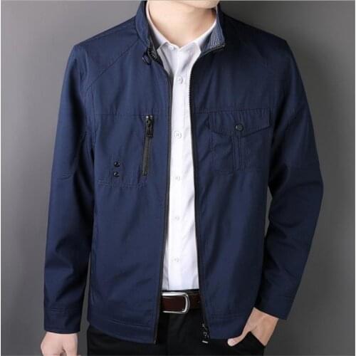 2021 Spring and Autumn Jacket Mens Jacket Slim Business coats Thin Casual Solid Color Tops Casual jacket