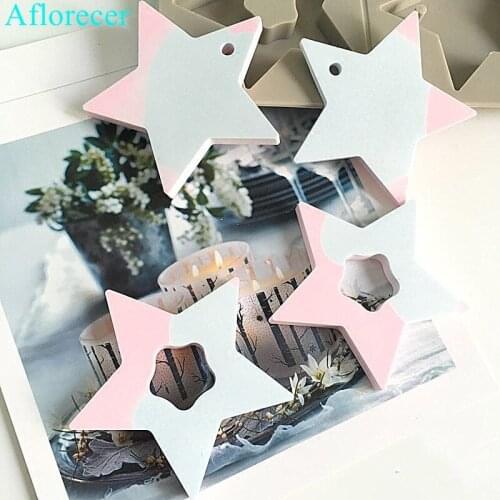 3D Pentagram Stars Shape Non-Stick Silicone Cake Mold for Baking DIY Jelly Muffin Mousse Ice-creams Chocolate Tool