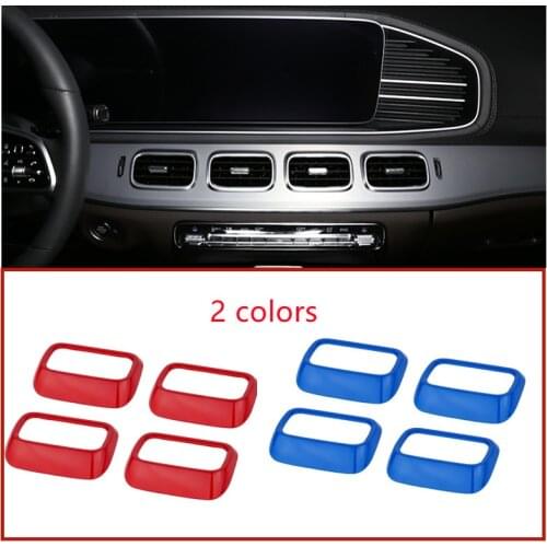 ABS Air outlet sticker/Instrument panel Air outlet decoration ring sticker For Mercedes Benz GLE GLS W167 X167 2020-2021