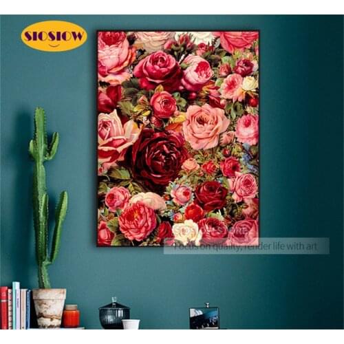 5d DIY Full Square Drill Diamond Painting Flower Rose Mosaic Round Daimond Embroidery Love Gifts For Couples Women Home Decor