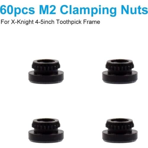 BETAFPV 60pcs Black Clamping Nuts M2 High Carbon Steel for DIY FPV Toothpick Frame Like X-Knight 4-5 Inch Frame