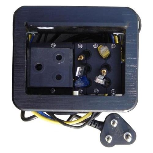 Conference Table Connectivity Box SA AC Power Outlet & HDMIx2/USBx1/RJ45x2/3.5mmx1 Cables Table Socket / Officer Socket
