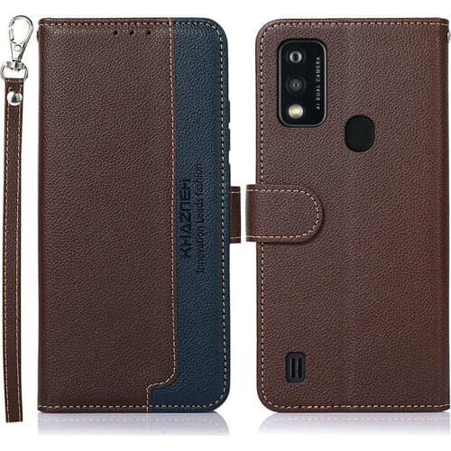 RFID Blocking Leather Shield for ZTE Blade A51 2021 Case Texture Book Shell 360 Protect for ZTE A51 Case Blade A 51 Flip Cover