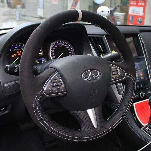 For Infiniti G25 G37 EX25 FX35 QX56 DIY custom leather car interior special steering wheel cover car wheel cover