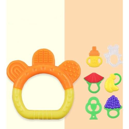 Baby Teether Toys Toddle Safe Teething Ring Silicone Chew Dental Care Toothbrush Nursing Beads Gift For Infant care teether