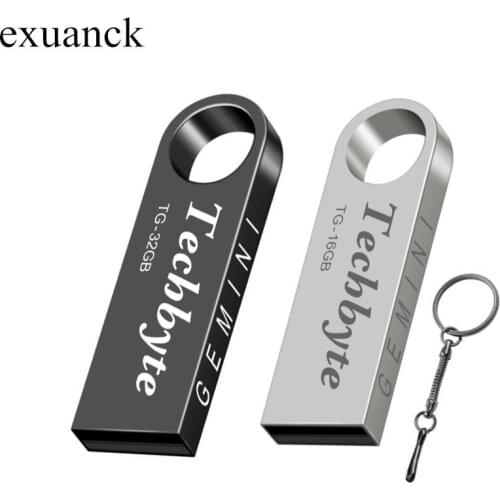 Customized Logo USB 2.0 Flash Drive Steel Metal Pendrive 32GB 16GB 8GB 4GB 64GB Pen Drive Wholesale USB Stick