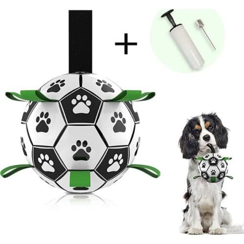 Dog Toy Outdoor Training Interactive Pet Bite Chew Ball Toys Soccer Lovely Paw Football Toys For Puppy Large Dogs Pet Game Ball