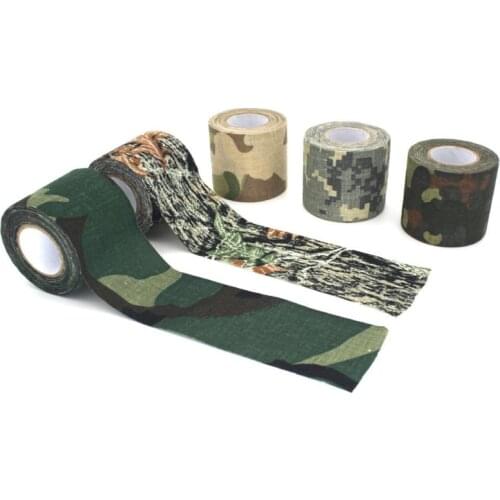 4 Colors Camouflage Tape 5cmx4.5m Army Camo Outdoor Hunting Shooting Tool Camouflage Stealth Tape Waterproof Wrap Durable 8