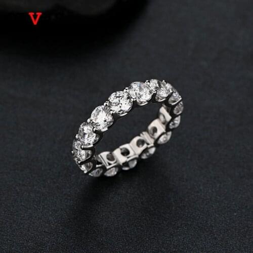 OEVAS 100% 925 Sterling Silver Sparkling Luxurious 5A Zircon High Carbon Diamond Wedding Ring Party Fine Jewely Anniversary Gift