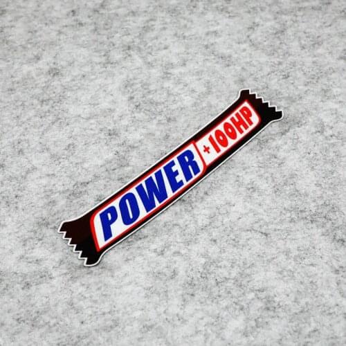 NO.S289 GalonDeco Chocolate POWER +100HP Creative Reflective Car Modification Sticker Decals Motorcycle Funny Sticker
