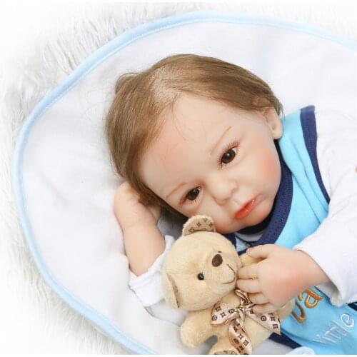 2021 New 50cm Baby reborn Doll 22 Inch bebe reborn boy bonecas lifelike children gift toys npk doll
