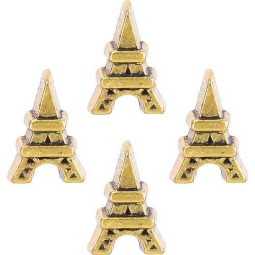F493 New Fashionable 20pcs/lot Gold Floating Iron Tower Charms Fit Memory Lockets MF04#(Free Shipping)