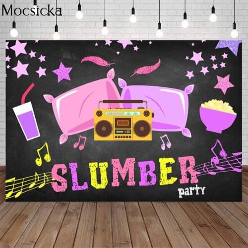 Mehofoto Slumber Theme Background Music and Dance Birthday Party Backdrop Photographic for Photo Studio