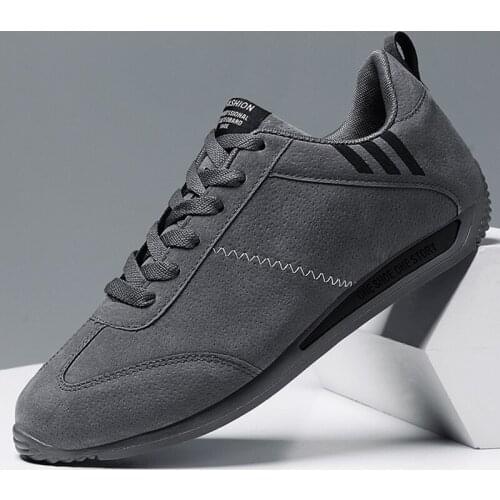 Mens leather sneakers Outdoor Breathable men casual sports shoes Fashionable comfortable men shoes High quality driving shoes
