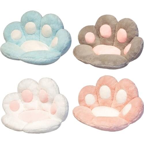 Soft Paw Pillow Animal Seat Cushion Pads Waist Pillow Stuffed Plush Sofa Indoor Floor Home Chair Office Chair Decor
