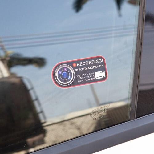 Model 3 Window Glass Stickers For Tesla Model 3 2021 Accessories Camera Alert Decals Styling Model Three Model Y X S NEW