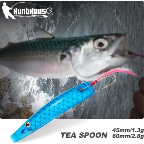 Hunthouse 6Pcs Japan Trolling Fishing Lure Hard Plastic Surf Yumizuno Sardine Fishing Lures Spoon Trolling Fishing Bait Bluefish