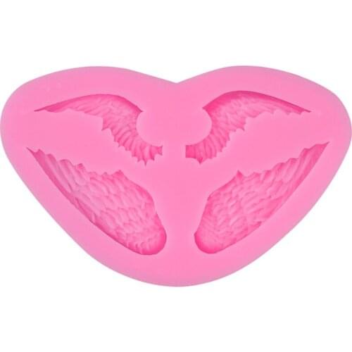11.2*7.2cm/Angel wings silicone mold fondant cake chocolate 3D mold fudge printing baking mousse cake decoration tool